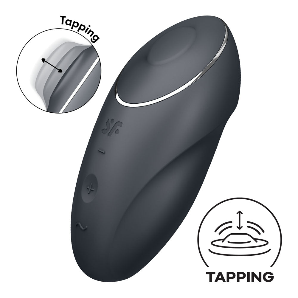 Satisfyer Tap & Climax 1 - Grey-(4046013) - 4046013