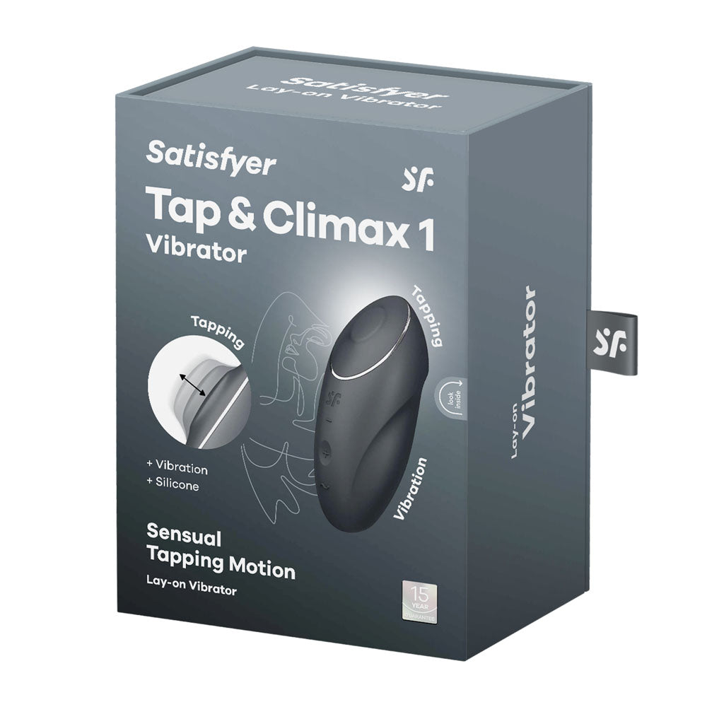 Satisfyer Tap & Climax 1 - Grey-(4046013) - 4046013