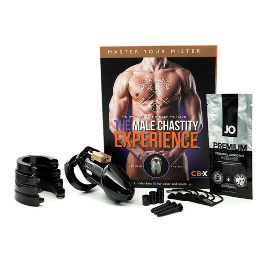 CB-6000 Chastity Cock Cage Kit - Black-(6000blk) - 6000BLK