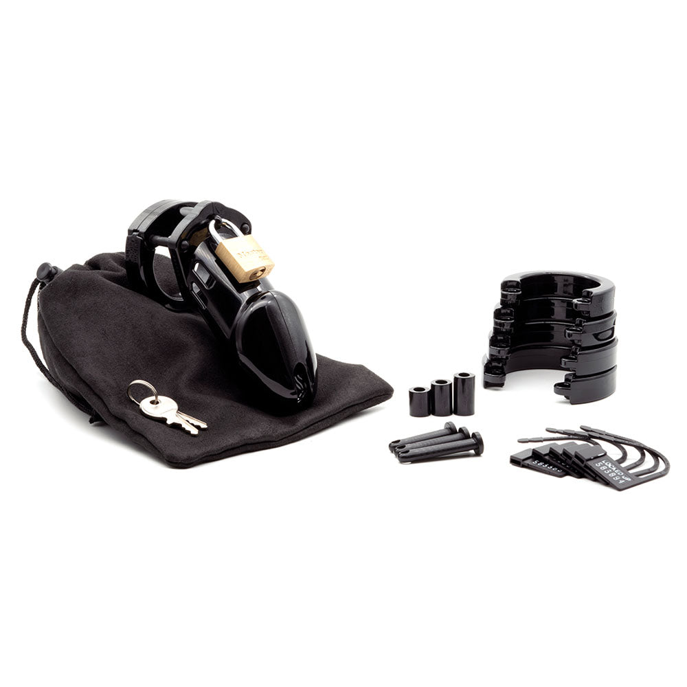 CB-6000 Chastity Cock Cage Kit - Black-(6000blk) - 6000BLK