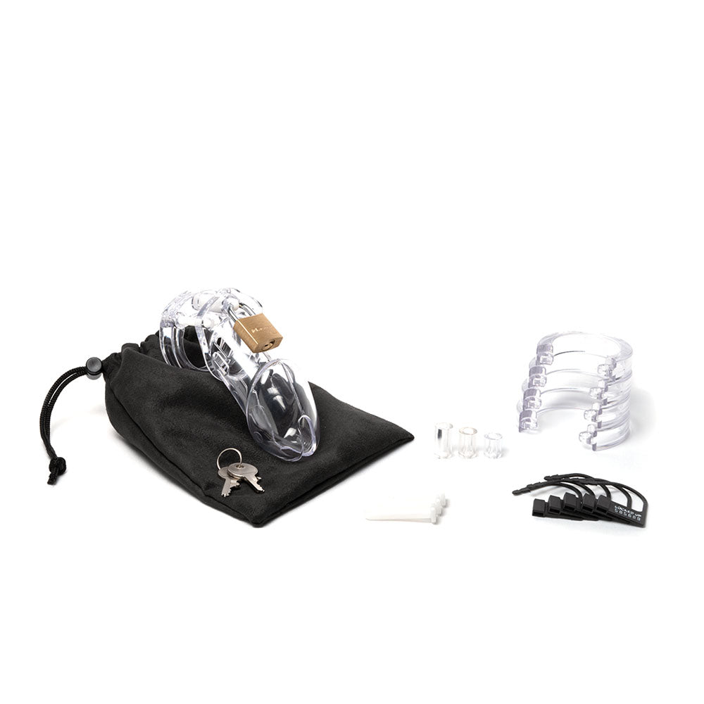 CB-6000 Chastity Cock Cage Kit - Clear-(6000clr) - 6000CLR