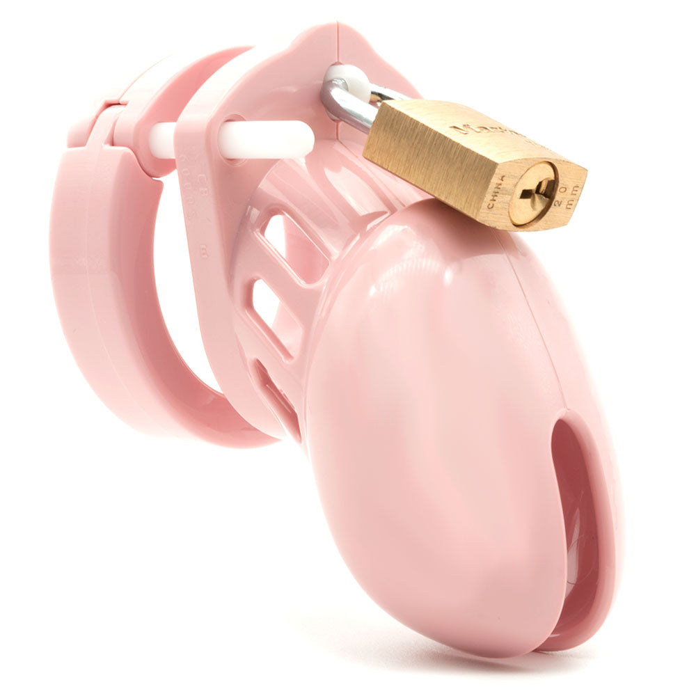 CB-6000S Chastity Cock Cage Kit - Pink-(6000spnk) - 6000SPNK