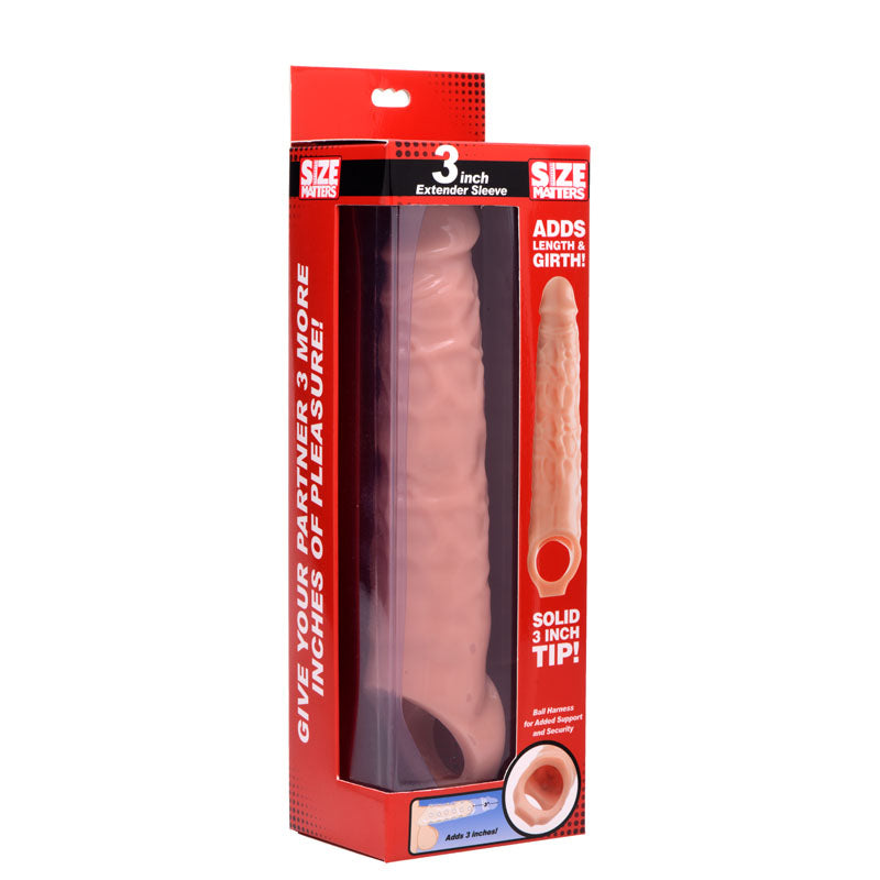 Size Matters 3'' Flesh Penis Extender Sleeve-(af861) - AF861