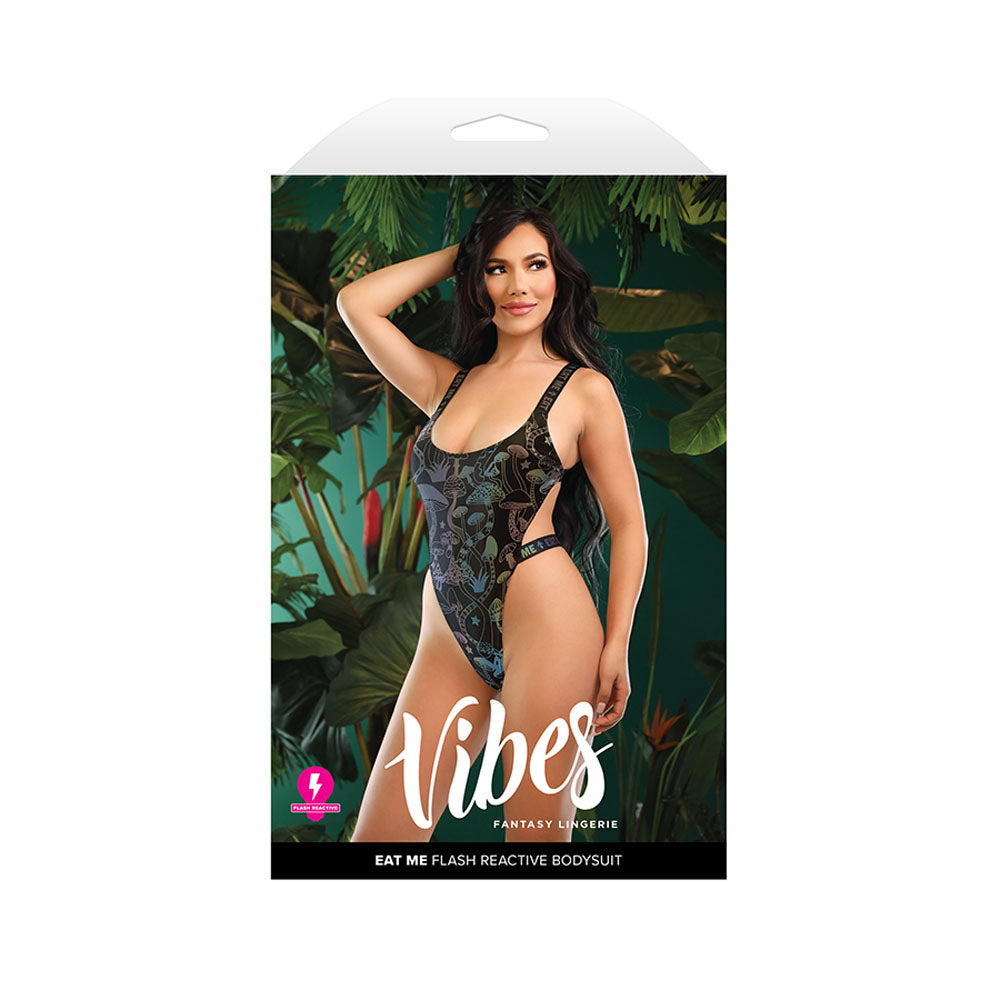 VIBES EAT ME Flash Reactive Bodysuit - M/L-(af987-ml-b) - AF987-ML-B