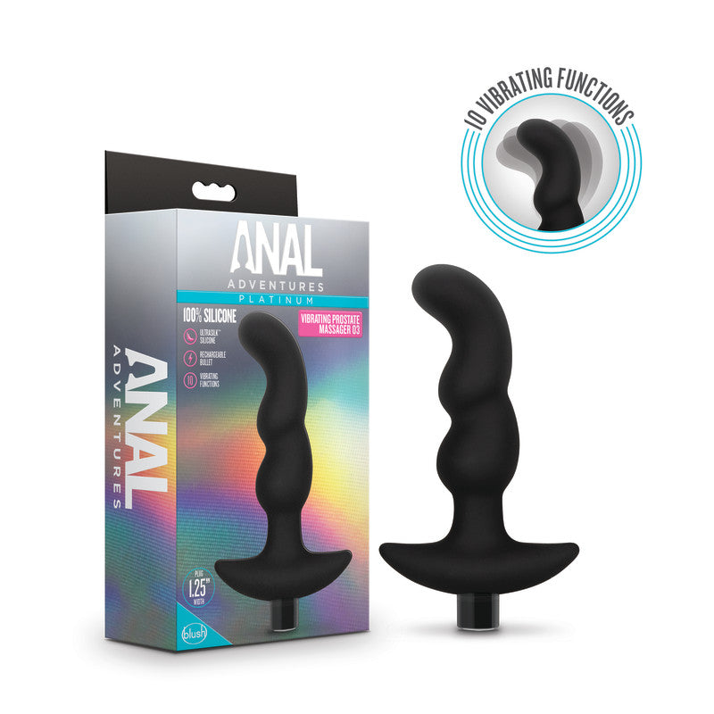 Anal Adventures Platinum Vibrating Prostate Massager 03-(bl-11635) - BL-11635