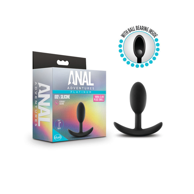 Anal Adventures Platinum Vibra Slim Plug-(bl-11845) - BL-11845