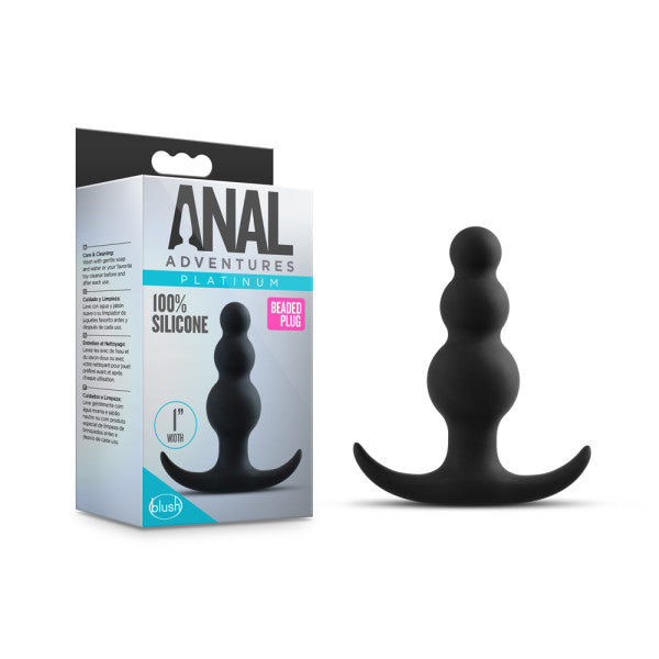 Anal Adventures Platinum Beaded Plug-(bl-18515) - BL-18515