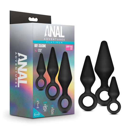 Anal Adventures Platinum Loop Plug Kit-(bl-310175) - BL-310175