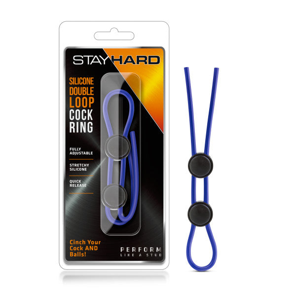 Stay Hard - Silicone Double Loop Cock Ring-(bl-32092) - BL-32092