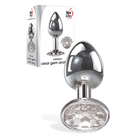 Adam & Eve Clear Gem Anal Plug - Medium-(c656 2468) - C656 2468