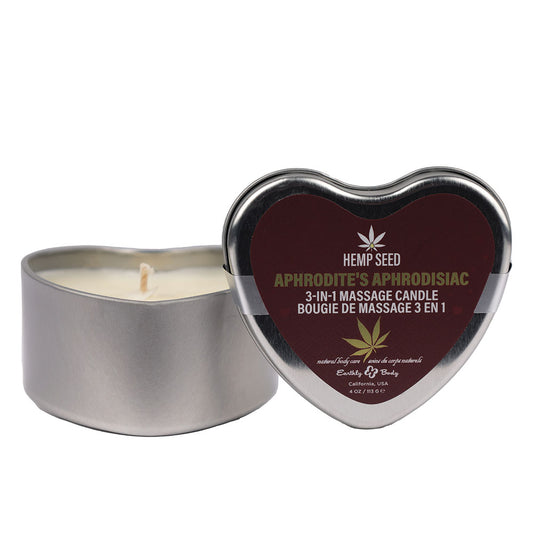 EB Hemp Seed 3 in 1 Massage Heart Candle - Eros Embrace-(hscv024c) - HSCV024C