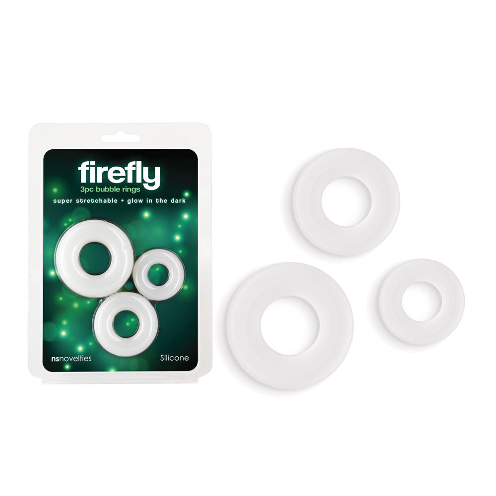 Firefly - 3pc Bubble Rings - White-(nsn-0474-01) - NSN-0474-01