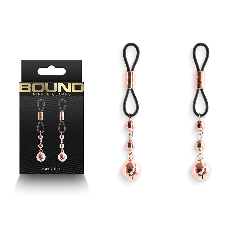 Bound Nipple Clamps - D1 - Rose Gold-(nsn-1302-61) - NSN-1302-61