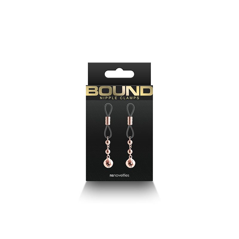 Bound Nipple Clamps - D1 - Rose Gold-(nsn-1302-61) - NSN-1302-61