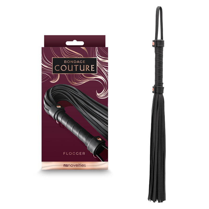 Bondage Couture Flogger - Black-(nsn-1306-53) - NSN-1306-53