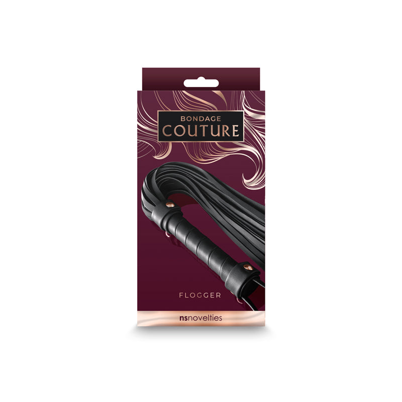 Bondage Couture Flogger - Black-(nsn-1306-53) - NSN-1306-53