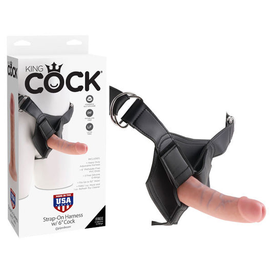 King Cock Strap-On Harness With 6'' Dong-(pd5621-21) - PD5621-21