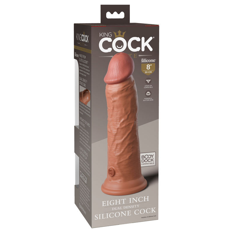 King Cock Elite 8'' Dual Density Cock - Tan-(pd5772-22) - PD5772-22