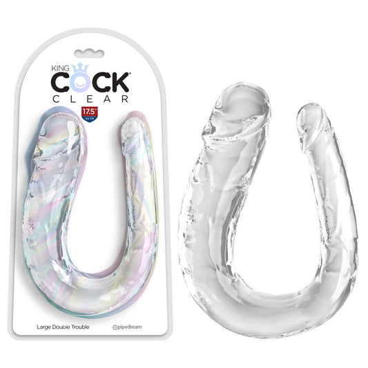 King Cock Clear Large Double Trouble-(pd5787-20) - PD5787-20