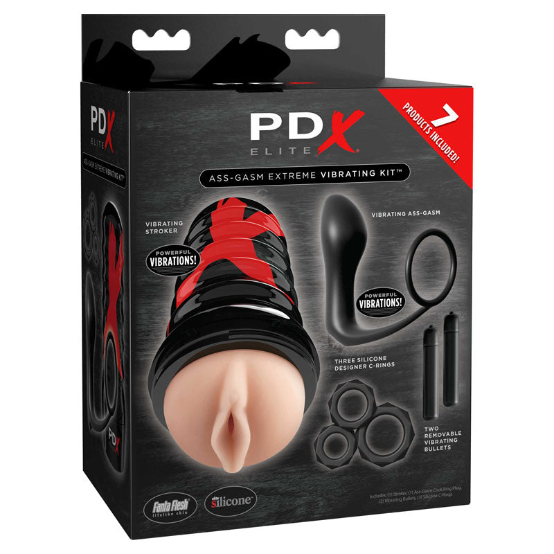 PDX Elite Ass-gasm Vibrating Kit-(rd519) - RD519