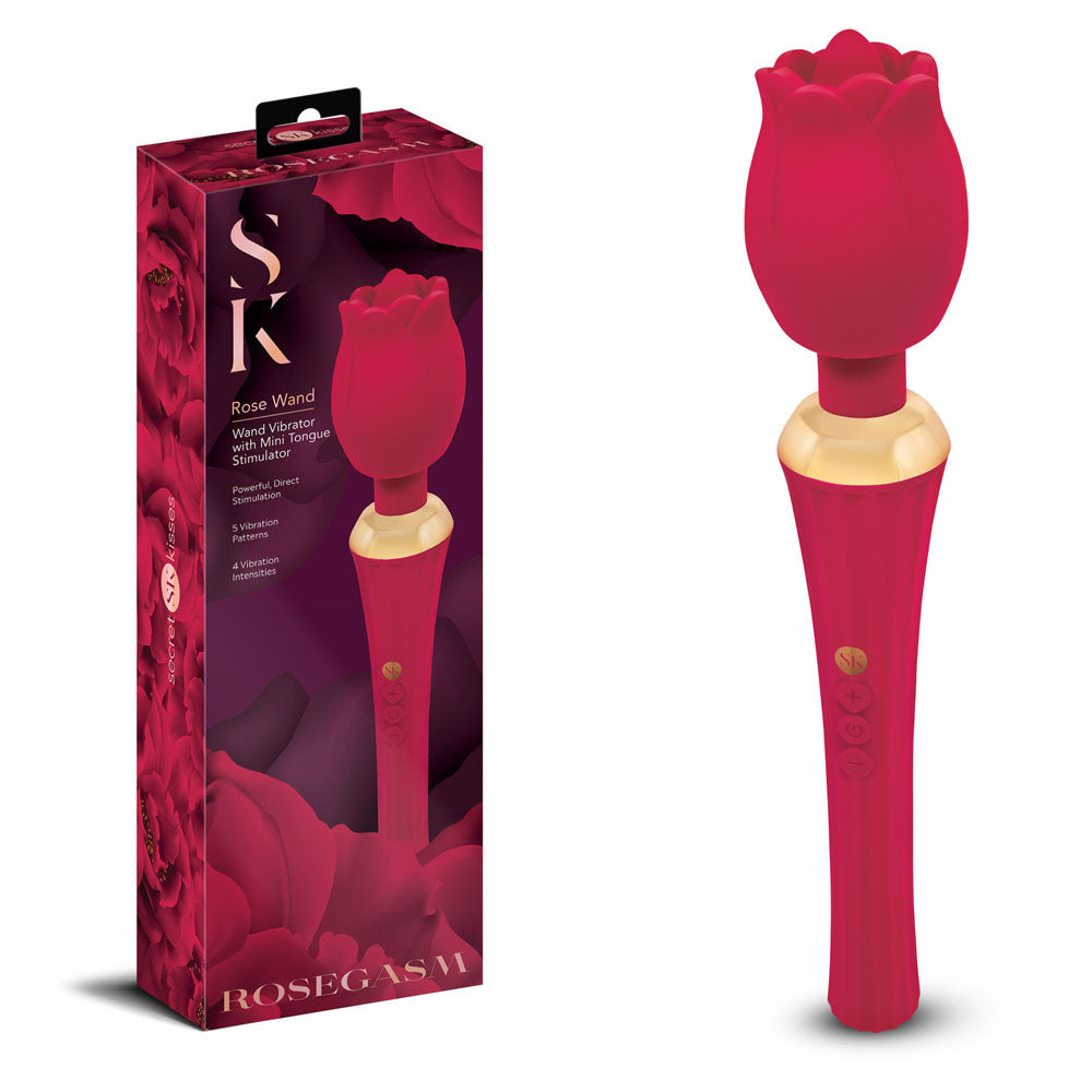 Secret Kisses Rosegasm Rose Wand-(sk-1043) - SK-1043