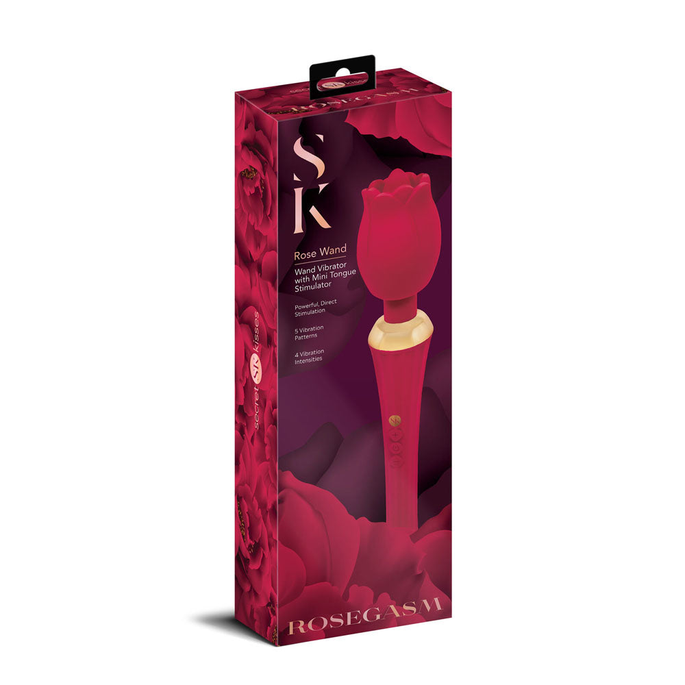 Secret Kisses Rosegasm Rose Wand-(sk-1043) - SK-1043