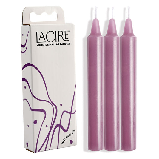 LaCire Drip Pillar Candles - Violet-(ss05207) - SS05207