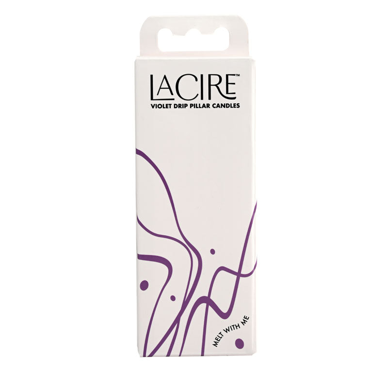 LaCire Drip Pillar Candles - Violet-(ss05207) - SS05207