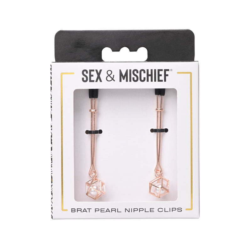 Sex & Mischief Brat Pearl Nipple Clips-(ss09845) - SS09845