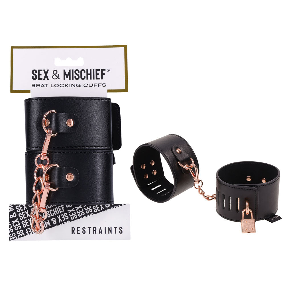 Sex & Mischief Brat Locking Cuffs-(ss09849) - SS09849