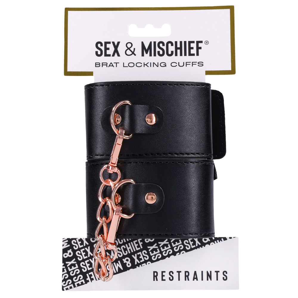 Sex & Mischief Brat Locking Cuffs-(ss09849) - SS09849