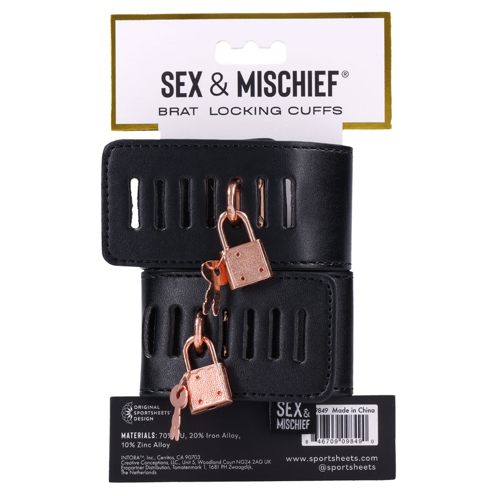 Sex & Mischief Brat Locking Cuffs-(ss09849) - SS09849