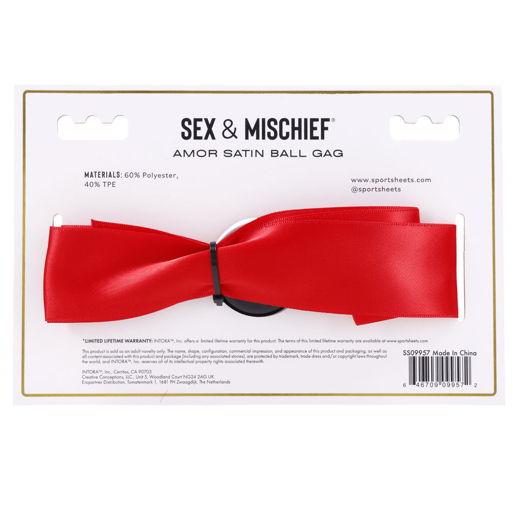 Sex & Mischief Amor Satin Ball Gag-(ss09957) - SS09957