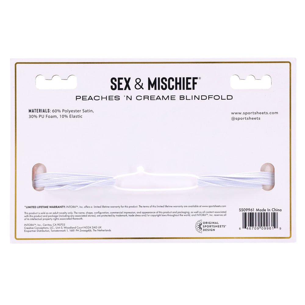 Sex & Mischief Peaches n CreaMe Blindfold-(ss09961) - SS09961