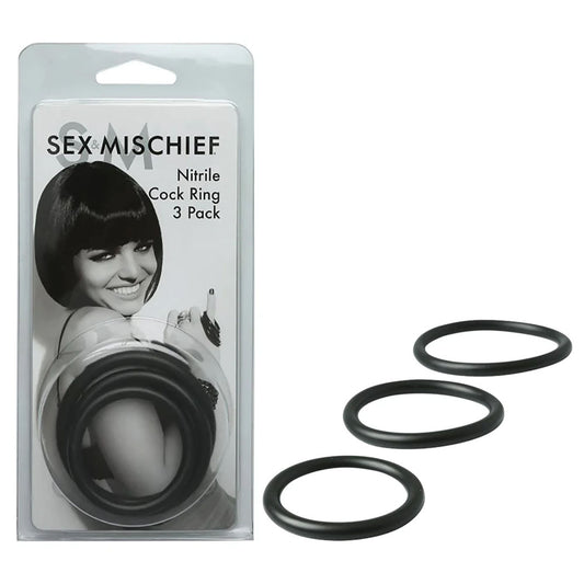 Sex & Mischief Nitrile Cock Ring 3 Pack-(ss10034) - SS10034