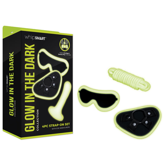 WhipSmart Glow In The Dark 4pc Strap-On Set-(ws1046) - WS1046