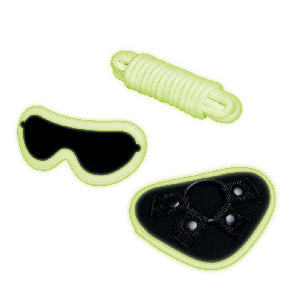 WhipSmart Glow In The Dark 4pc Strap-On Set-(ws1046) - WS1046