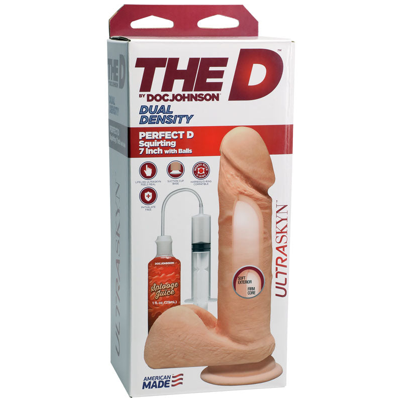 The D Perfect D Squirting 7'' with Balls-(1702-01-bx) - 1702-01-BX