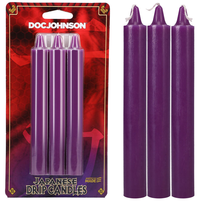 Japanese Drip Candles - Purple-(2101-06-cd) - 2101-06-CD