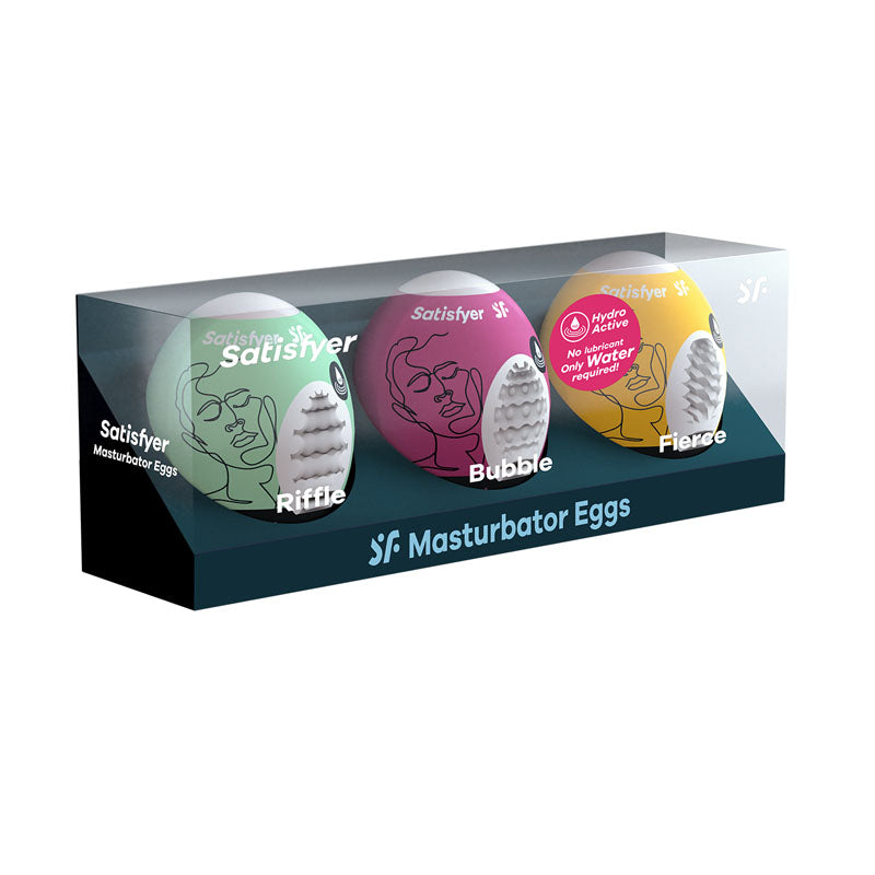 Satisfyer Masturbator Eggs - Mixed 3 Pack #1-(4001807) - 4001807