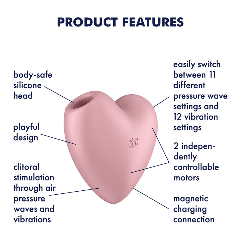 Satisfyer Cutie Heart - Light Red-(4037264) - 4037264