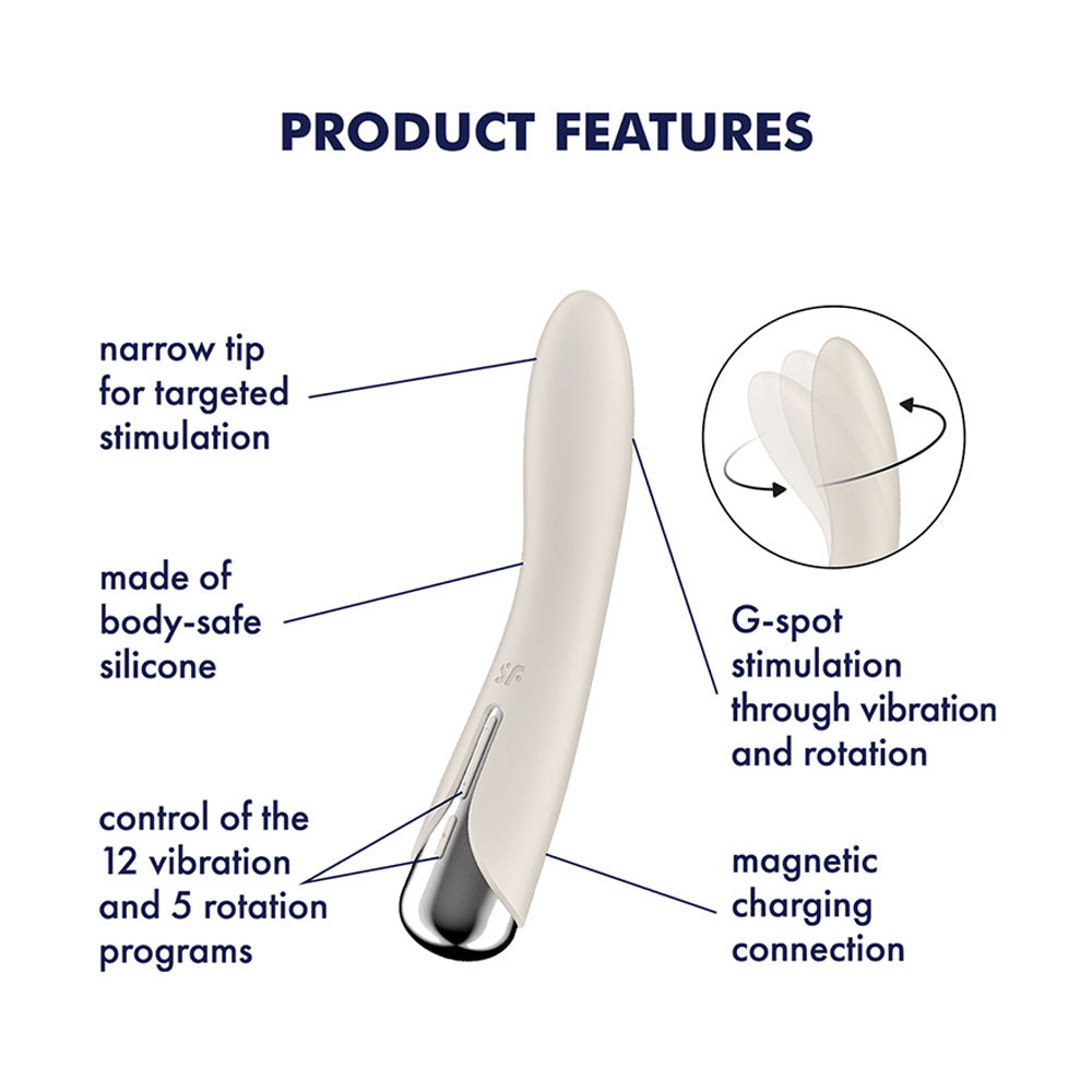 Satisfyer Spinning Vibe 1 - Beige-(4048710) - 4048710