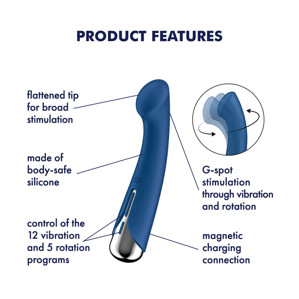 Satisfyer Spinning G-Spot 1 - Blue-(4048765) - 4048765