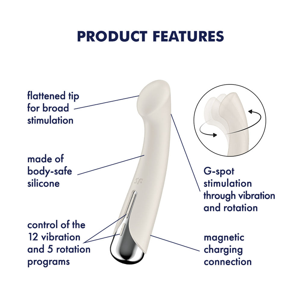 Satisfyer Spinning G-Spot 1 - Beige-(4048772) - 4048772