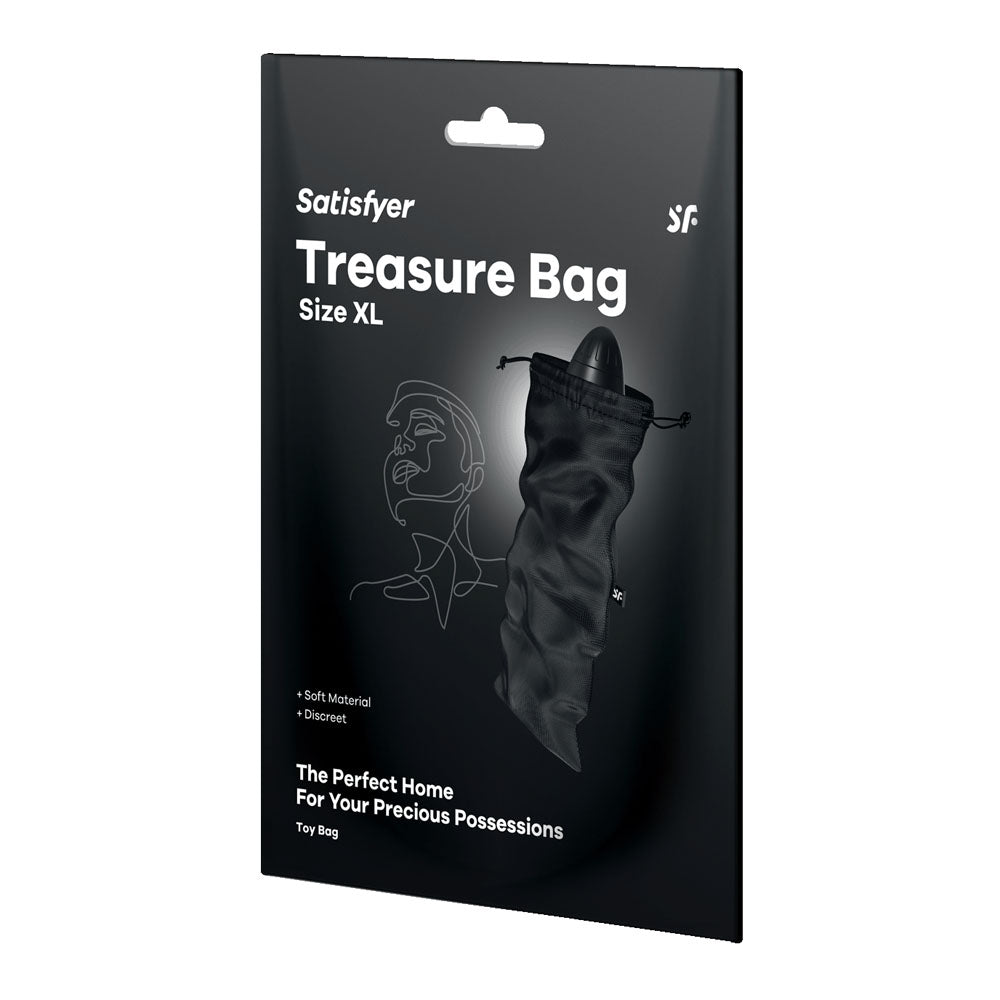 Satisfyer Treasure Bag XLarge - Black-(4059518) - 4059518