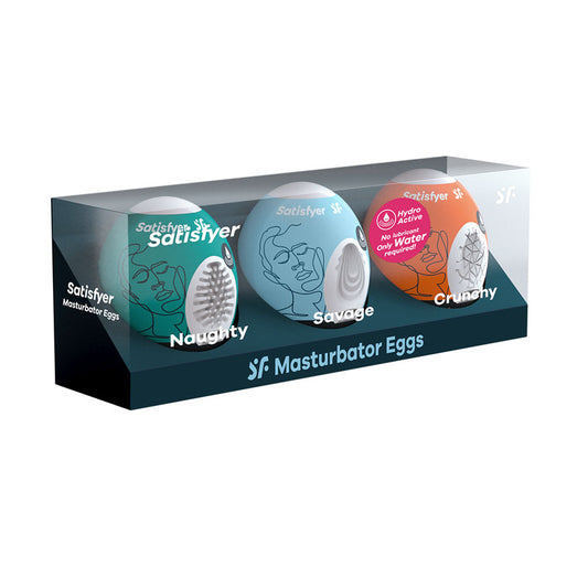 Satisfyer Masturbator Eggs - Mixed 3 Pack #2-(9043439) - 9043439