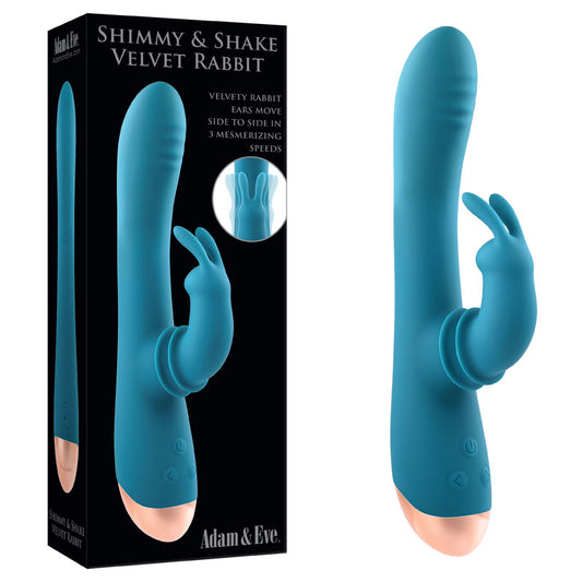 Adam & Eve SHIMMY & SHAKE VELVET RABBIT-(ae-bl-0013-2) - AE-BL-0013-2