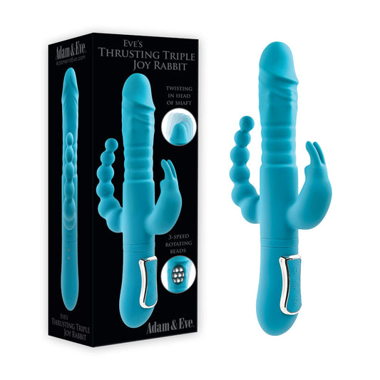 Adam & Eve EVES THRUSTING TRIPLE JOY RABBIT-(ae-bl-0068-2) - AE-BL-0068-2