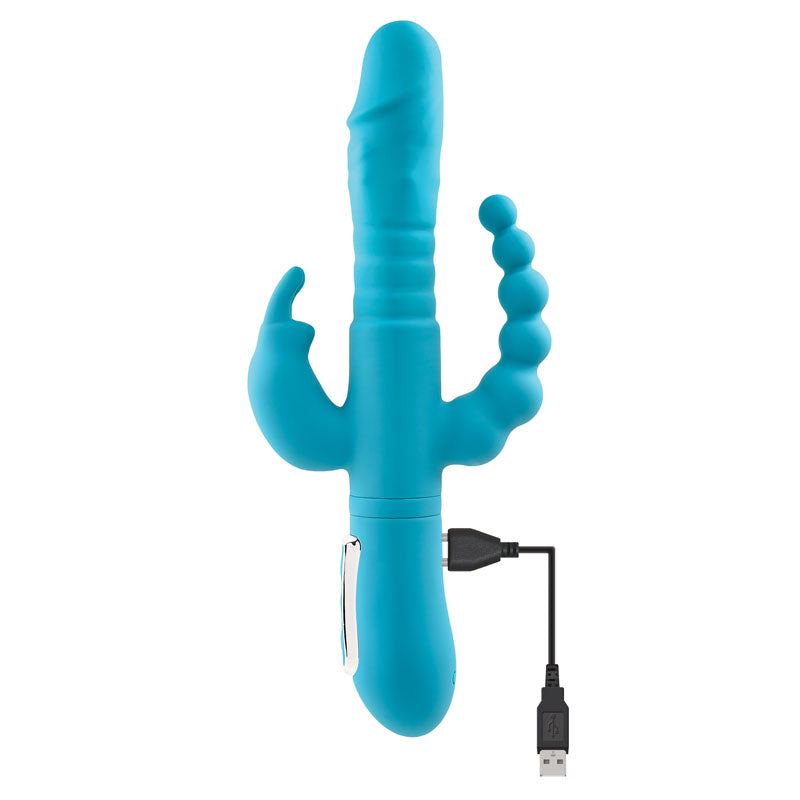 Adam & Eve EVES THRUSTING TRIPLE JOY RABBIT-(ae-bl-0068-2) - AE-BL-0068-2