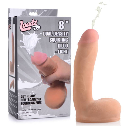 Loadz 8'' Dual Density Squirting Dildo-(af654) - AF654